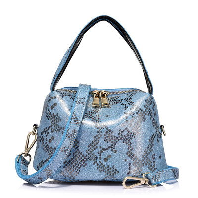 

REALER brand new arrival women serpentine genuine leather handbag ladies shoulder bag fashion women small totes small hobos bag