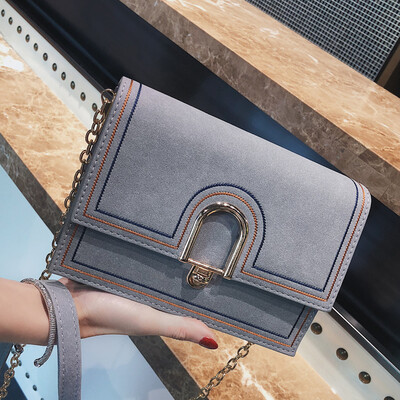 

Small bag women 2019 tide new ins girls chain shoulder bag fashion embroidery thread slung small square bag