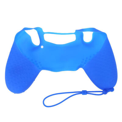 

Soft Silicone Skin Non-Slip Grip Cover Case for PS4 Controller with Lanyard