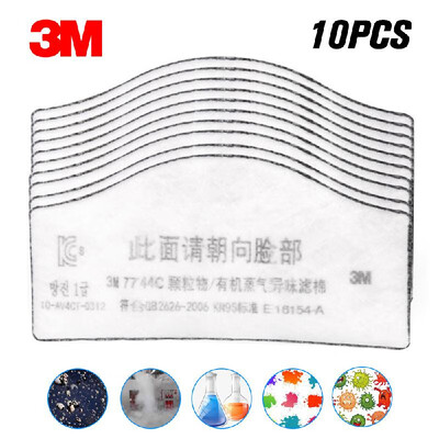 

3M 7744 Anti Dust PM25 KN90 Activated Carbon Mask Filter Face Masks Insert Protective Filter for Outdoor Activities Respiratory P