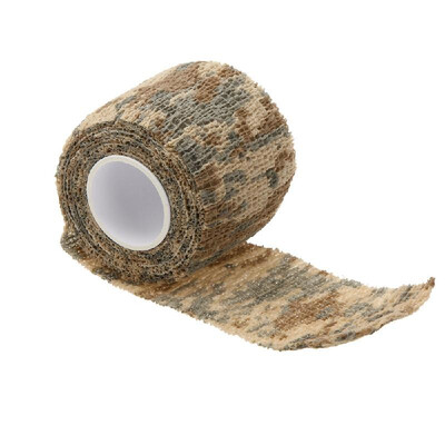 

1 Roll Reusable Outdoor Military Camouflage Hunting Camping Cycling Wrap Elastic Stealth Tape 5CMx45M