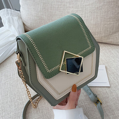 

Summer small fresh bag woman 2019 new Korean version 100 single shoulder oblique bag fashion chain small square bag