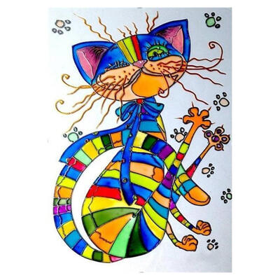 

5D DIY Full Drill Diamond Painting Cat Cross Stitch Embroidery Wall Art Kit