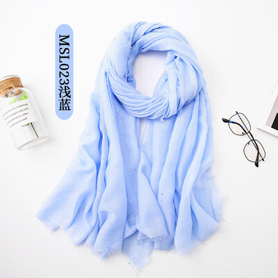 

New original single export plaid cotton&linen scarf sequins decorative scarves sunscreen shawl shawl wholesale MSL023