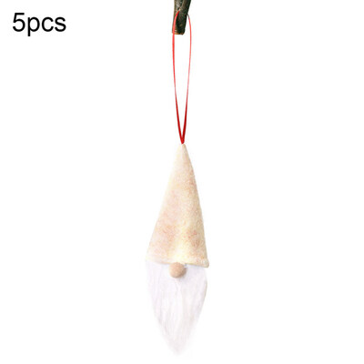 

5Pcs Christmas Cute Gnome Santa Wine Bottles Cover Topper Hanging Ornaments