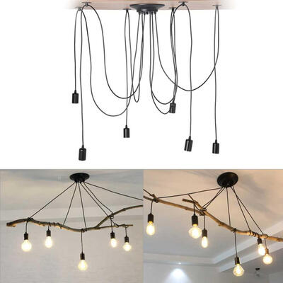 

Lamp HolderYMIKO 6810 Heads Industrial Vintage Style Pendant Light Holder Ceiling Lamp Hanger Fixtures