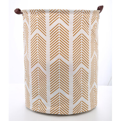 

Gobestart Cotton Linen Waterproof PE Coating Storage Basket Sundries Storage Box