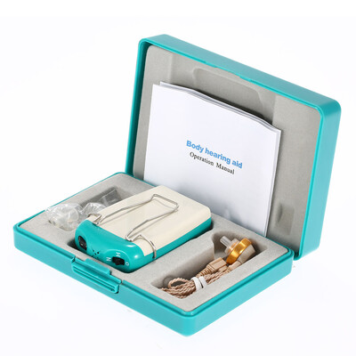 

Pocket Hearing Aid Sound Amplifier for Severe Hearing Loss Voice Volume Adjustable with Earplugs