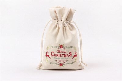 

FUNNYBUNNY Christmas Gift Bags Drawstring Gift Packages Santa Sack Wedding Candy Wrap Bags 95 x 63 Reusable Linen Pouches