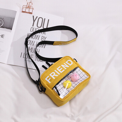 

Small bag canvas bag womens shoulder Messenger bag college student chic Joker Korean version of ancient feeling girl ins Sen