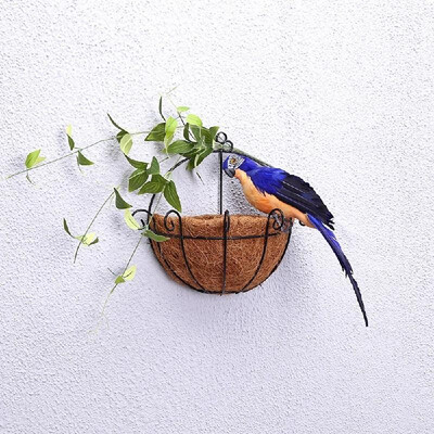 

Living Room Bedroom Decoration Home Park Garden Vivid Artificial Bird Fancy Feather Parrot Decorative Prop