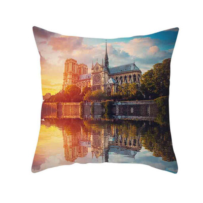 

〖Follure〗Retro Cushion Cover London Paris City Street Scenery Pillowcase Home Decor