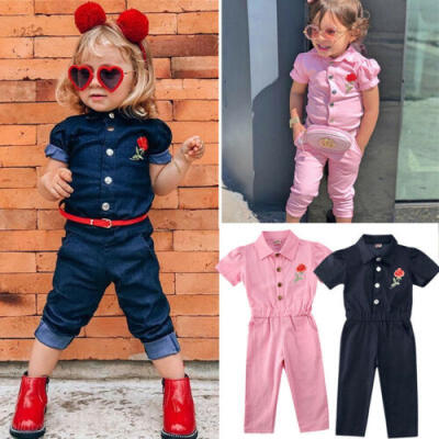 

UK Toddler Kid Baby Girl Romper Jumpsuit Bodysuit One-Pieces Outfit Clothes 1-6Y