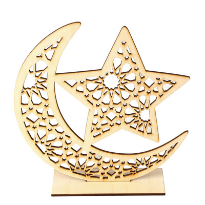 

Gobestart Eid Mubarak Ramadan Wooden Plaque Ornament Muslim Islam Hanging Pendant Decor