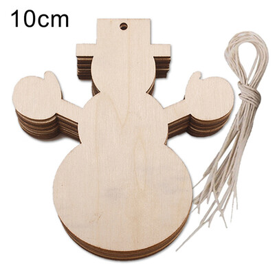 

10Pcs Wooden Christmas Tree Hanging Ornament Xmas Blank Pendant Acces Decor Diy