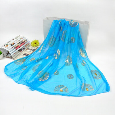 

Peacock Flower Printing Long Women Shawl Soft Wrap Scarf Autumn And Winter