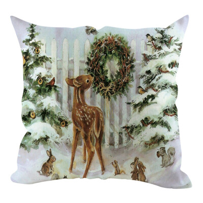 

Tailored Christmas Pillow Cover Pillowcases Decorative Sofa Cushion Cover Home Decoration