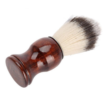 

Greensen Portable Men Beard Brush Wooden Handle Shaving Brush for Salon Home Travel Use