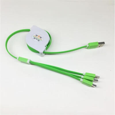 

Retractable Charge Cable Type C Micro USB Lightning Charge Cord-1m