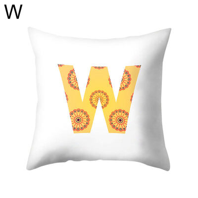 

Simple English Letter Square Pillow Case Cushion Cover Sofa Bed Car Office Decor