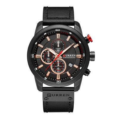 

Curren Men Fashion PU Leather Sports Wrist Watch Casual Watch Luxury Water-Resistant Quartz Watch with Exquisite Box