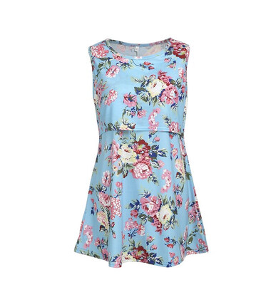 

Fashion Womens Sleeveless Floral Tank Tops Pregnant Maternity Nursing Clothes Breastfeeding Loose T-Shirts Blouse