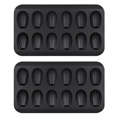 

2 Pack Nonstick Madeleine Pan 12-cup Heavy Duty Shell Shape Baking Cake Mold Pan