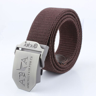 

Trend Canvas Men belt fashion Alloy Automatic buckle Men&Women belt casual sport Canvas weaving Men cowboy pants belt