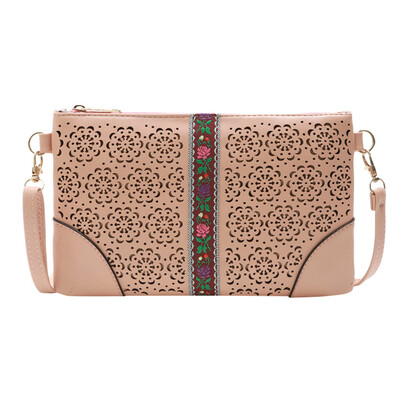 

Tailored Fashion Lady Openwork Embroidery Hand Bag Envelope Shoulder Messenger Bag