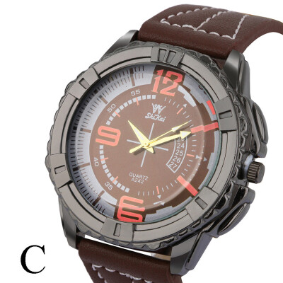 

Gobestart Luxury Men Watches Business Large Dial Watch Fashion Leather Belt Quartz Watch