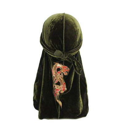 

Unisex Men Women Velvet Breathable Bandana Cap Turban Hats Durag Headwear Scarf