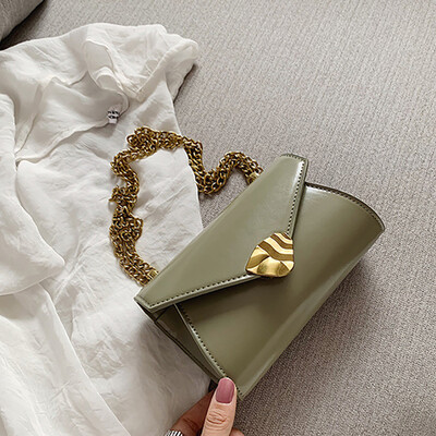 

Tailored Womens Fashion Flip Pure-Colour Chains Cover Retro Shoulder Bag Purse Flap Bag