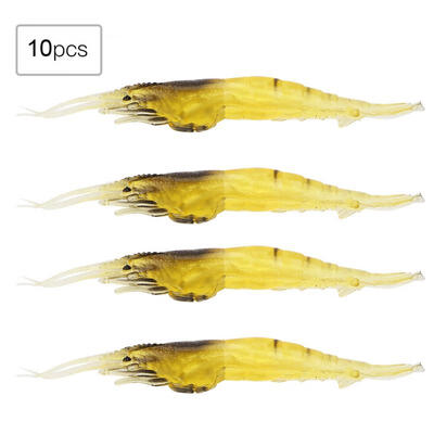 

Greensen 10PcsLot plastic Soft Lifelike Shrimp Fishing Lures Artificial Bait Tackle Accessories