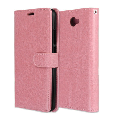 

MOONCASE Huawei Y7 3 card photo frame leather case - powder