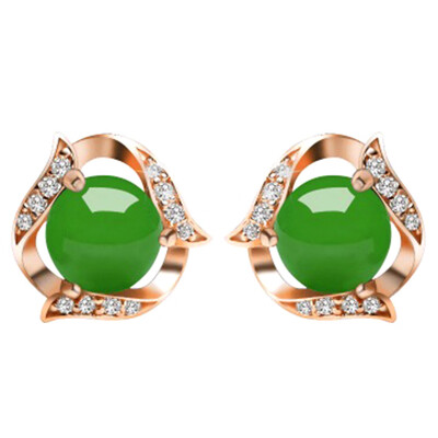 

1Pair Women Artificial Gemstone Stud Earrings Crystal Rhinestone Dangler yuy