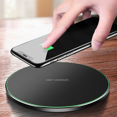 

QI Round Wireless Power Charger Pad With Indicator for Mobile Phone Black