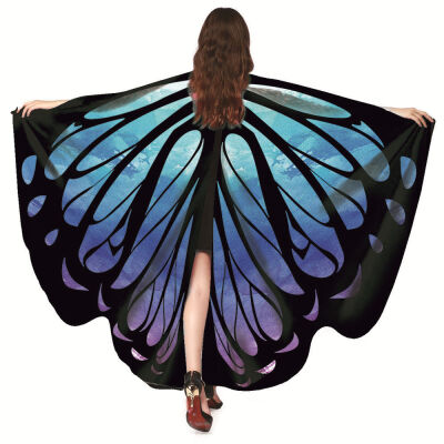 

Women Fancy Long Butterfly Wings Fairy Cape Scarf Scarves Wrap Printing Shawl