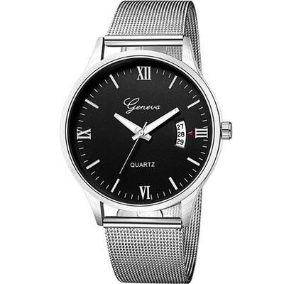 

2018 Luxury GENEVA Watch New Arrival Metal Mesh Band Stainless Steel Analog Date Quartz Wristwatch Women Lady Watches Reloj