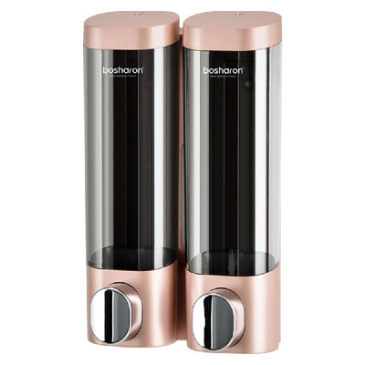 

Bosharon 900mL Manual Soap Dispenser Wall Mounted Dish Liquid Lotion Shampoo Chamber Dispenser Hand Gel Dispenser for Bathroom Kit