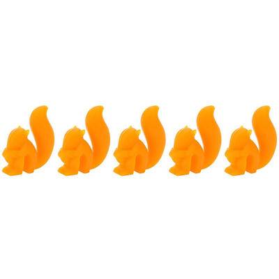 

5pcs Cute Silicone Squirrel Tea Bag Hanging Tea Infuser Mug Cup Clip Label