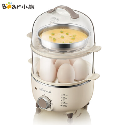 

Bear Bear egg cooker household steamed egg breakfast machine knob can be timed egg machine single double automatic power off mini send 304 stainless steel steaming bowl ZDQ-B14R1