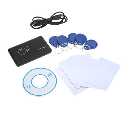 

Contactless 14443A Card Encoder IC Card Reader Writer with 5pcs Cards 5pcs Key Fob USB Interface 1356MHZ RFID