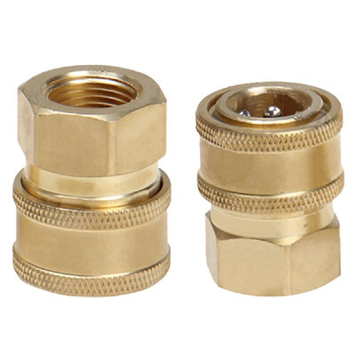 

High Pressure Water Gun Spray Connectors Garden Hose Quick Connector Heavy-duty Copper Hose Fittings 38 In Male&Female Water