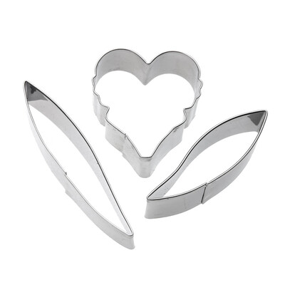 

3pcsset Orchid Flower Petal Mold Cookie Cutter Fondant Cake Tool