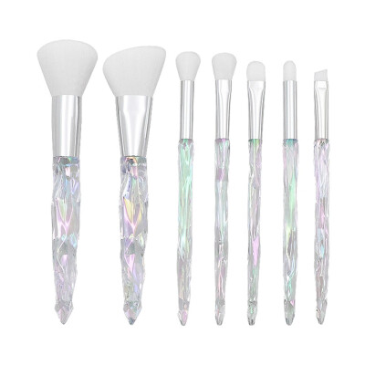 

Toponeto 7 Pcs Crystal And Diamond Transparent Handle Cosmetic Brush Set