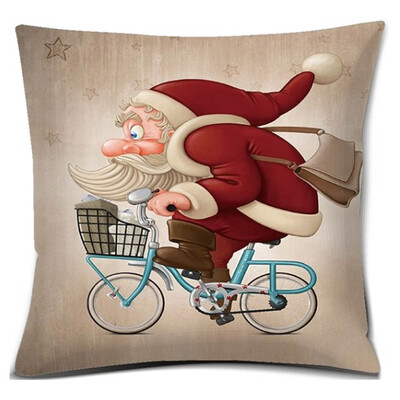 

Christmas Car Cotton Square Home Decorative Throw Pillowcase Cushion Cover
