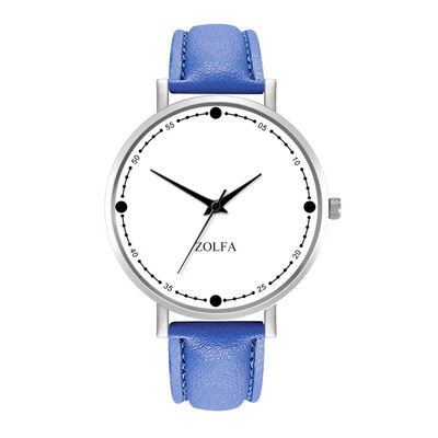 

Korean Style Women Watches Dot Dial Ladies Business Quartz Wristwatch Solid color Leather Strap Clock Gift Relojes Para Mujer