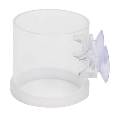 

Greensen Acrylic Transparent Fish Feeding Ring Food Feeder with Suction Cup for Aqarium Fishing Tank