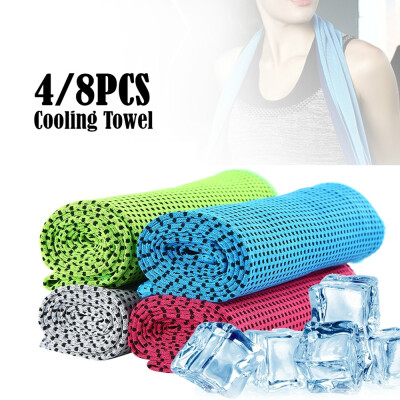 

48PCS Summer Outdoor Sports Cold Towel Sports Gym Jogging Enduring Running Instant Ice Cold Chilly Pad Cooling Towel