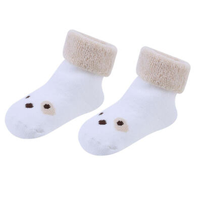 

1 Pair Baby Socks Thick Cotton Winter Newborn Kids Boys Girls Socks White